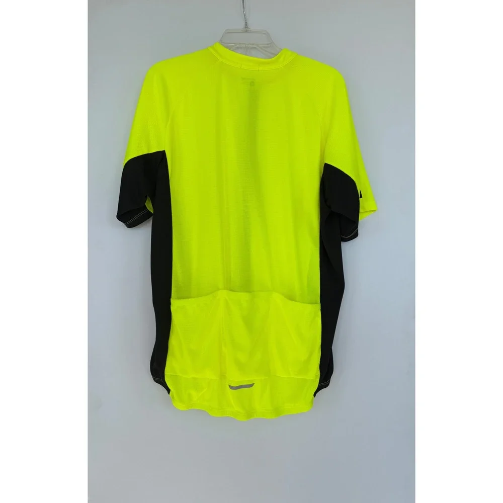Bontrager Solstice Cycling Jersey Mens XL Short Neon Yellow Full Zip Bike Hiking - Picture 2 of 10